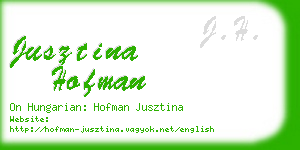 jusztina hofman business card